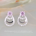 nouveaux produits haute marge sur le marché indien rubis bijoux conceptions mariée en laiton boucle d&#39;oreille plaqué or